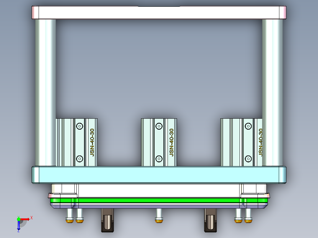 UX305-C-笔记本CNC工装夹具三维模型CNC5俯视图