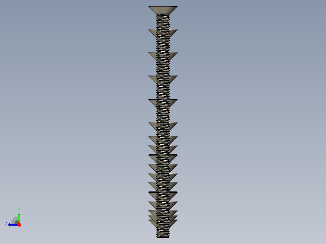 M3系列沉头内六角螺钉右视图