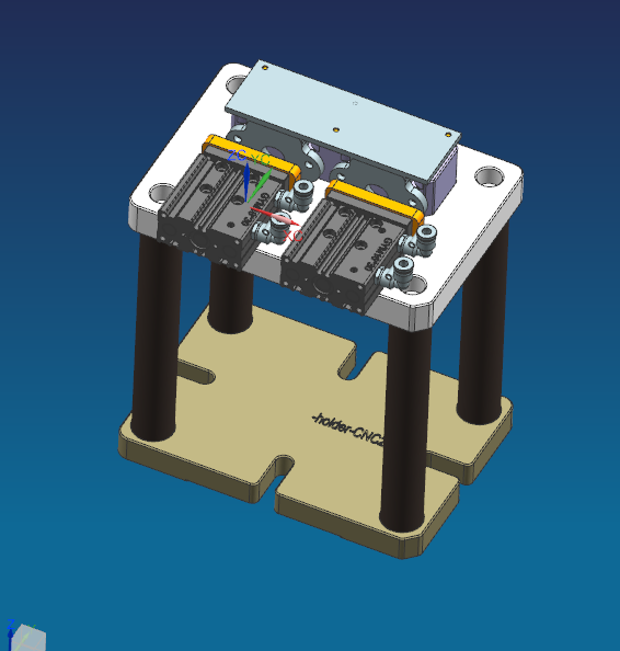 三轴小型不锈钢铰链支架落料CNC治具模型
