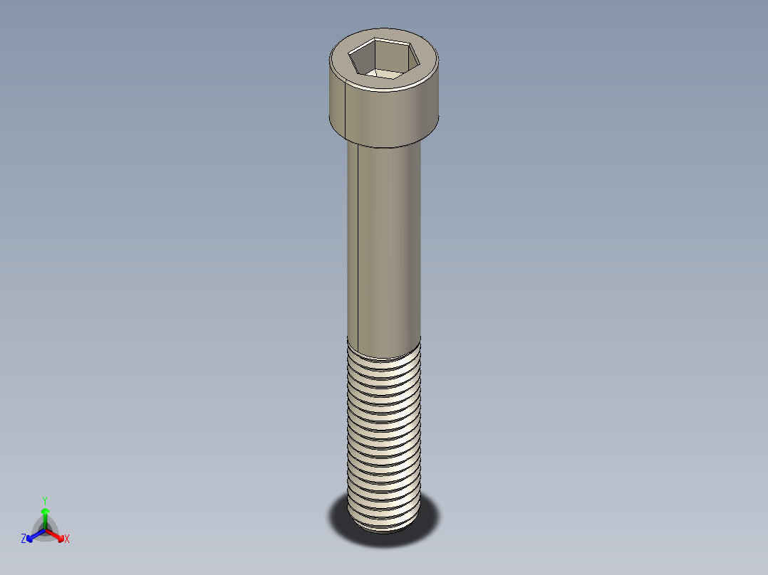 Screw_DIN_912_M12x80_A2.STEP公制内六角螺钉主视图