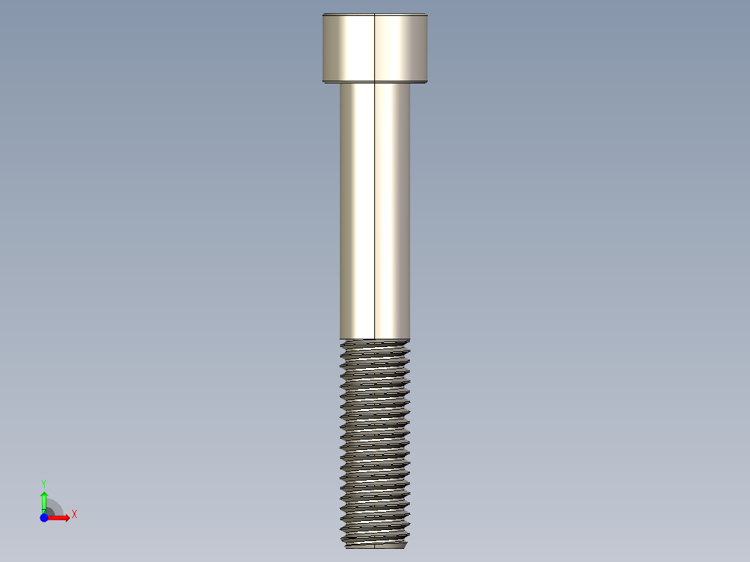 Screw_DIN_912_M12x80_A2.STEP公制内六角螺钉前视图
