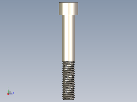 Screw_DIN_912_M12x80_A2.STEP公制内六角螺钉左视缩略图