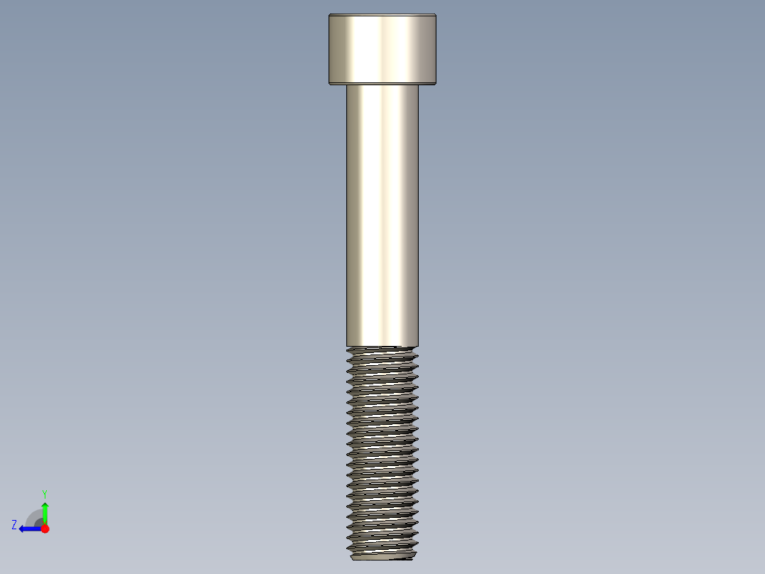 Screw_DIN_912_M12x80_A2.STEP公制内六角螺钉右视图
