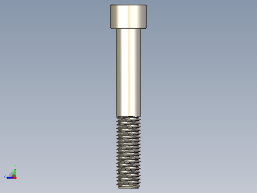 Screw_DIN_912_M12x80_A2.STEP公制内六角螺钉右视缩略图