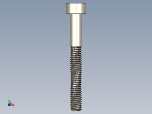 Screw_DIN_912_M3.5x30_A2.STEP公制内六角螺钉前视缩略图