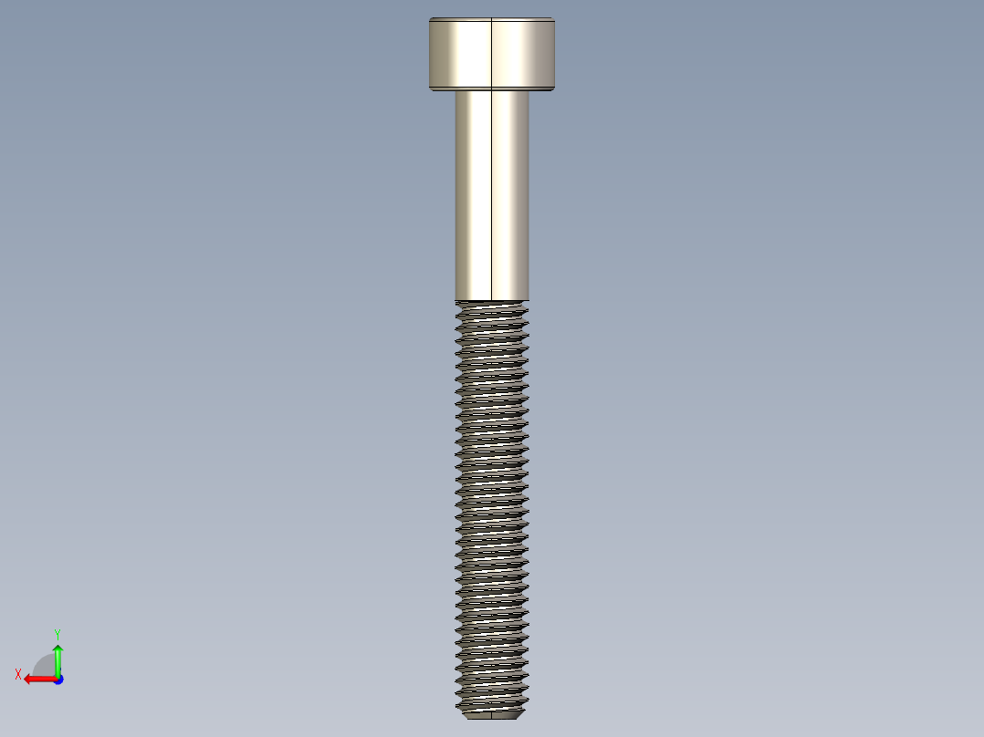 Screw_DIN_912_M3.5x30_A2.STEP公制内六角螺钉后视图