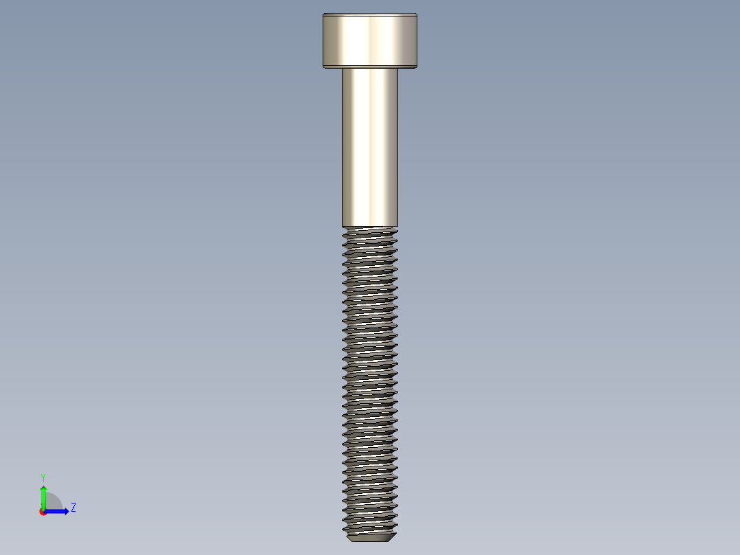Screw_DIN_912_M3.5x30_A2.STEP公制内六角螺钉左视图