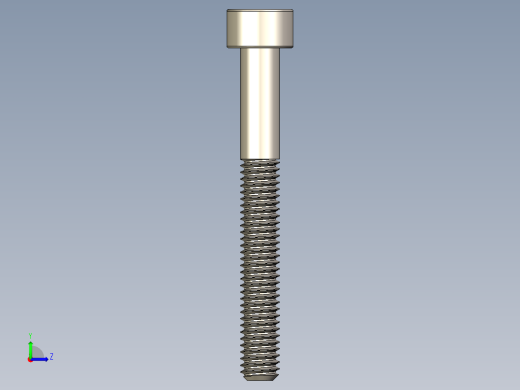 Screw_DIN_912_M3.5x30_A2.STEP公制内六角螺钉左视缩略图