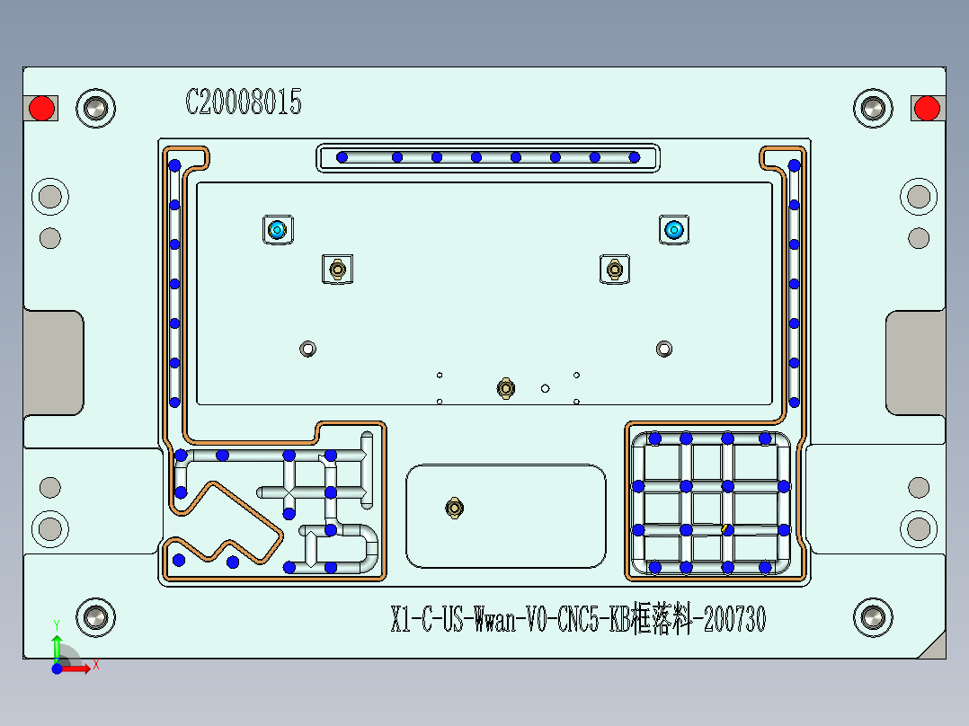 X1-C-US-笔记本CNC工装夹具三维模型WWAN-V0-CNC5-KB框落料-200730前视图