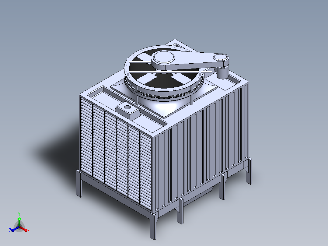 冷却塔正等轴测图