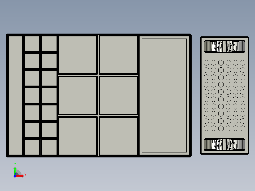 小型工具箱前视图