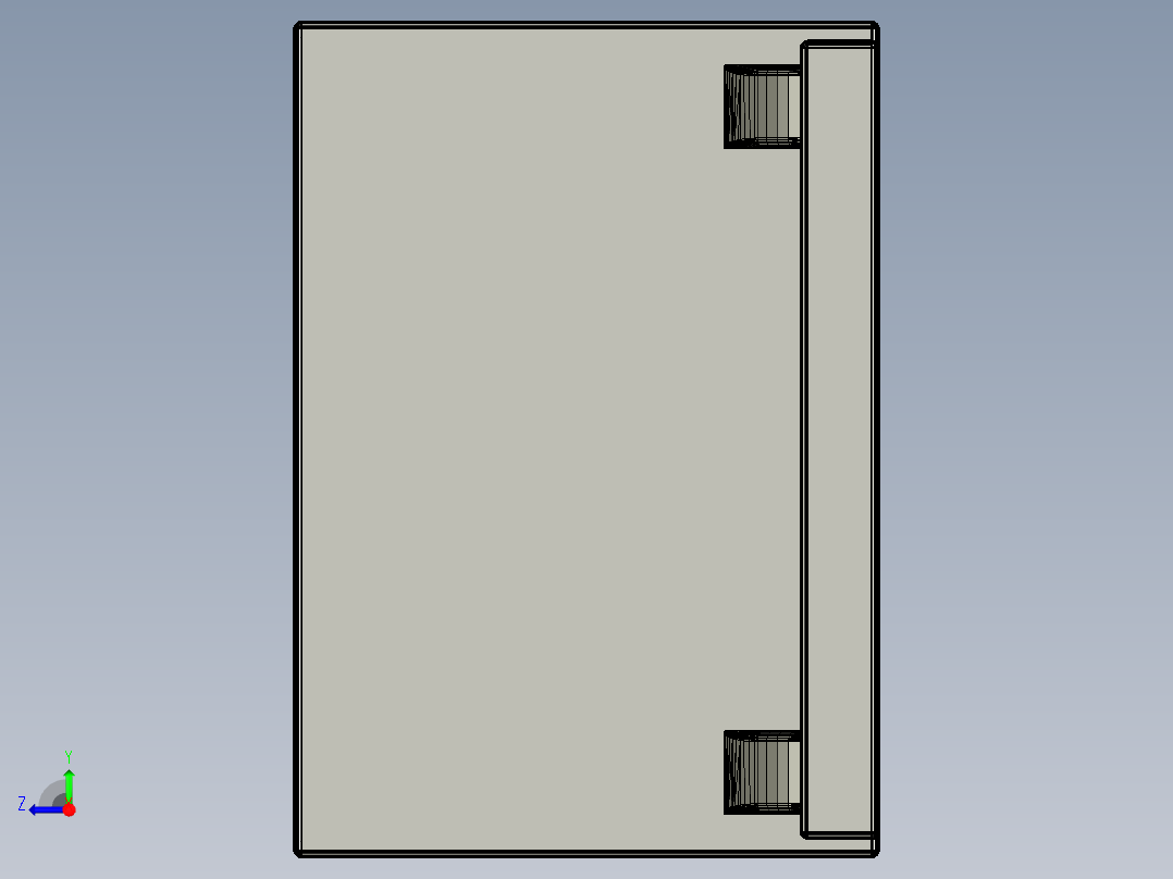 小型工具箱右视图