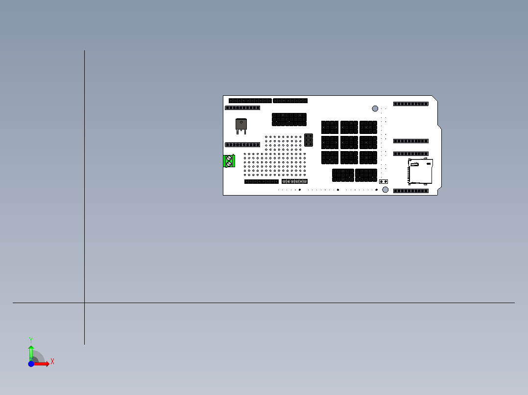 A0003354-DFRobot扩展板允许通过3针连接器前视图