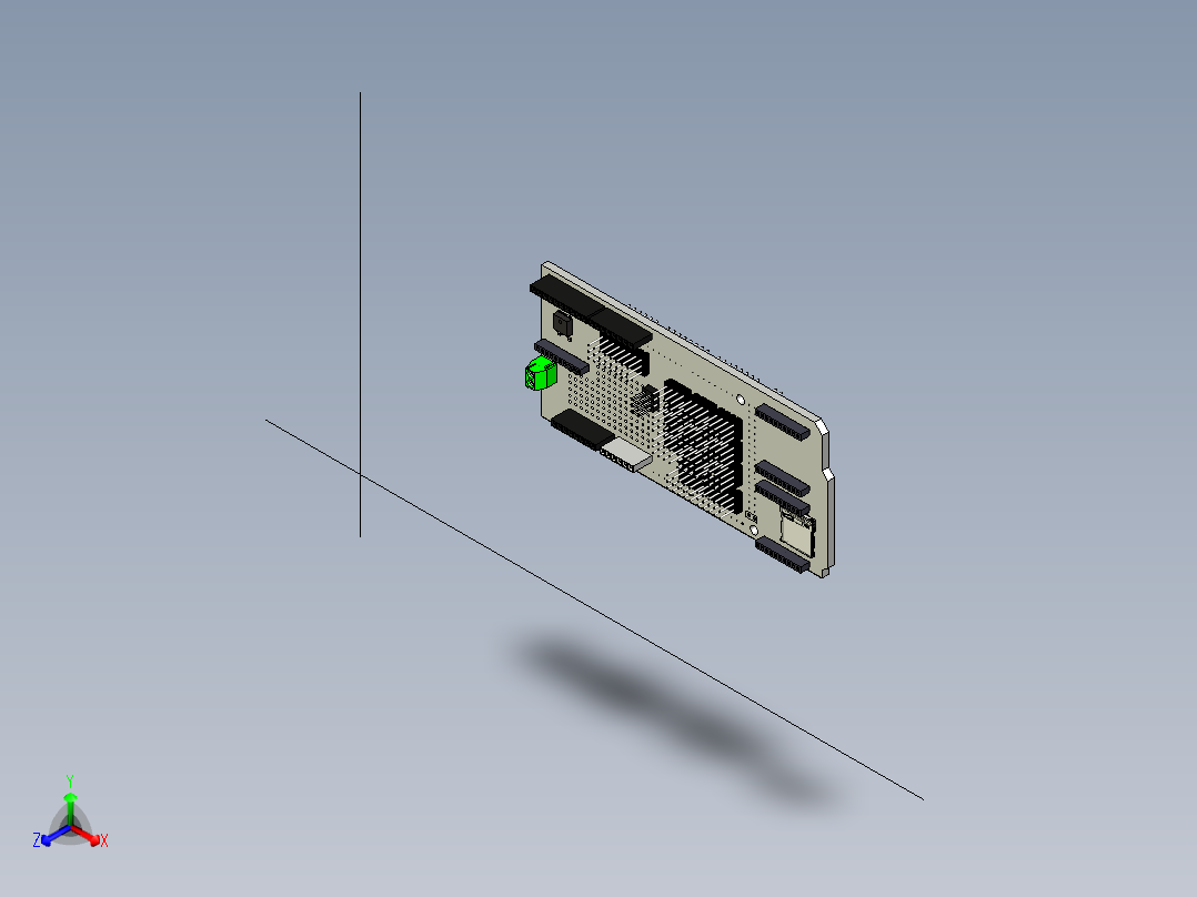 A0003354-DFRobot扩展板允许通过3针连接器正等轴测图