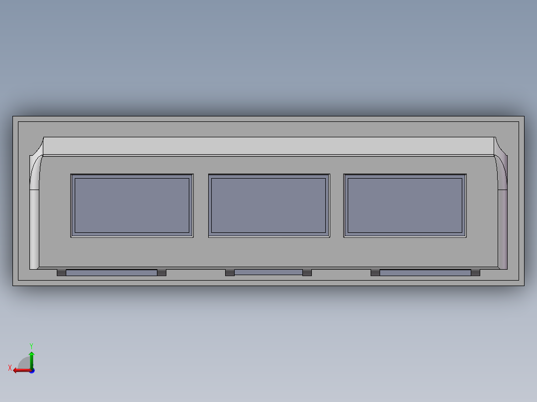 候车厅设计后视图
