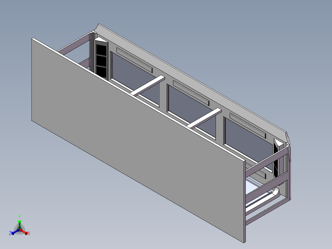 候车厅设计正等轴测图