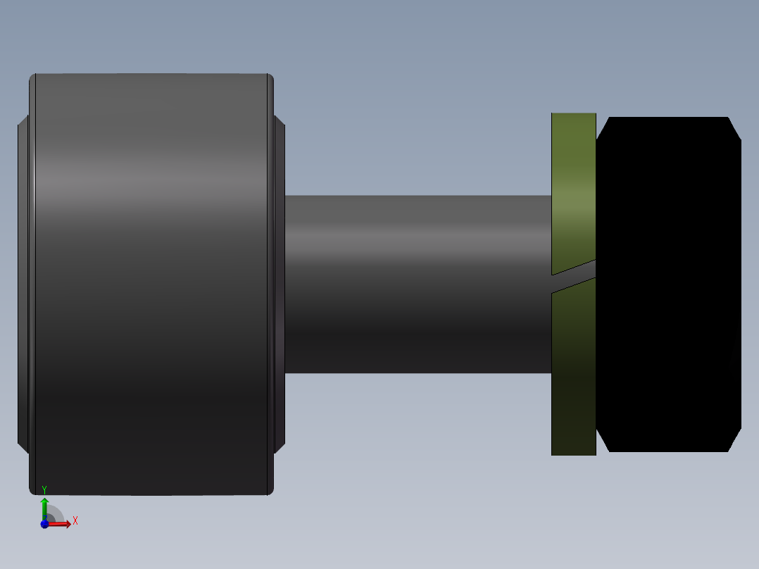 凸轮滚轮轴承随动器CF 8 UU R(THK)前视图