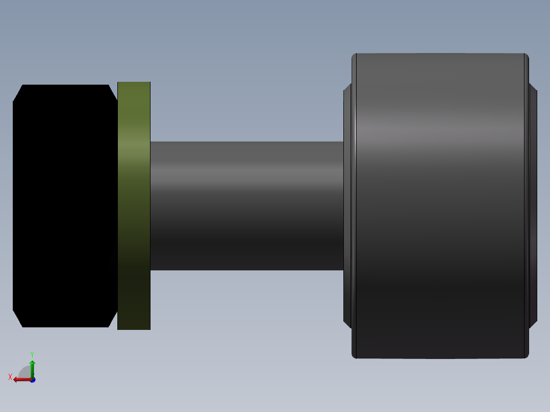 凸轮滚轮轴承随动器CF 8 UU R(THK)后视图