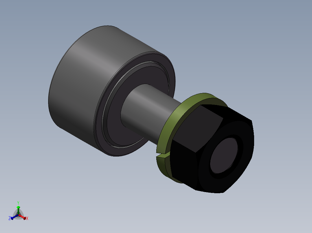 凸轮滚轮轴承随动器CF 8 UU R(THK)正等轴测图