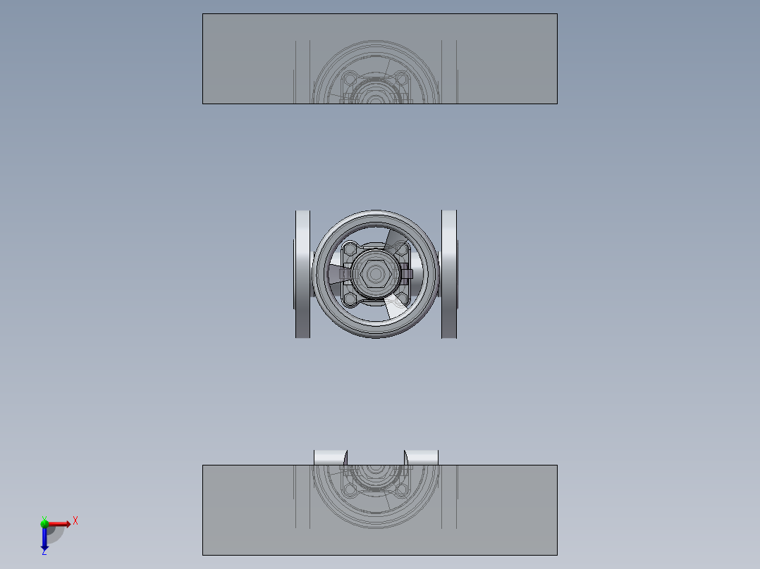 截止阀压凹模型