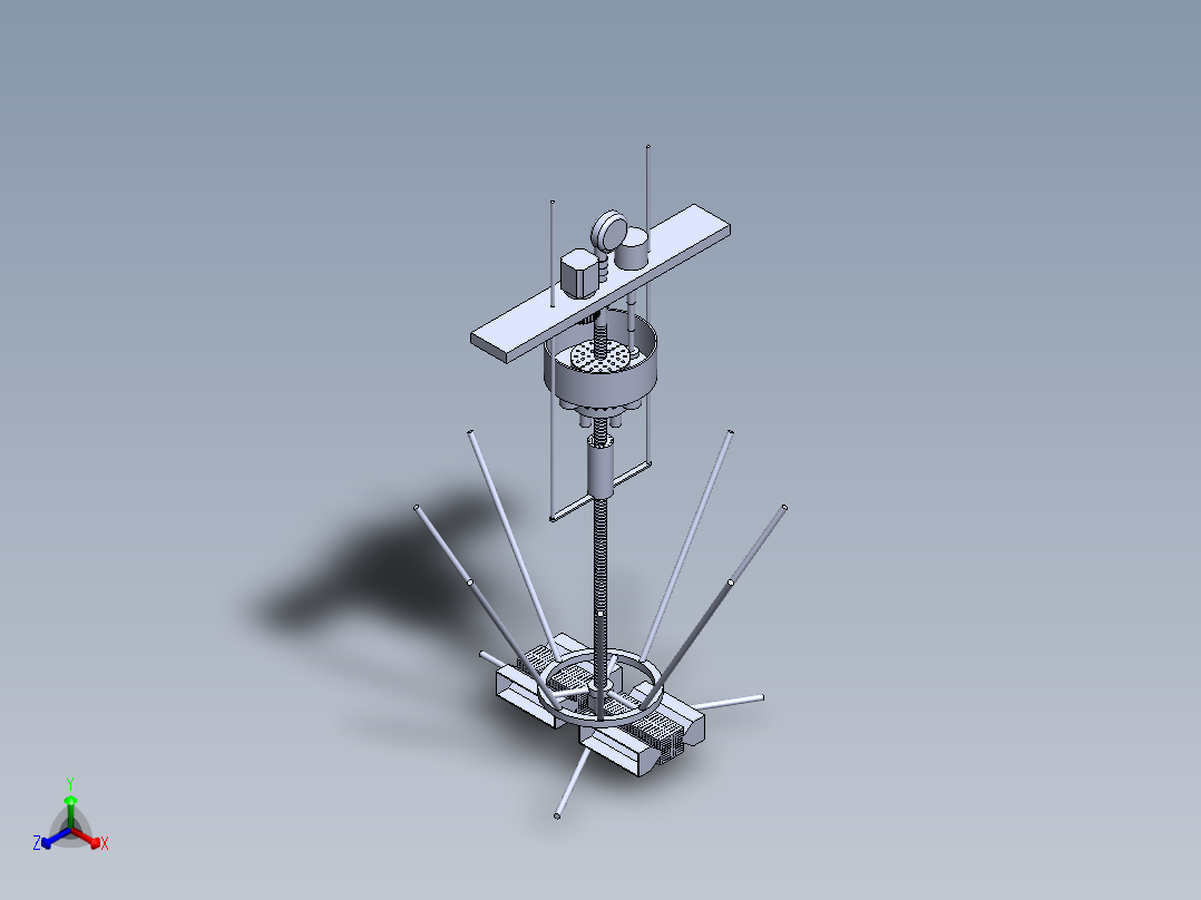 工业污水处理机正等轴测图