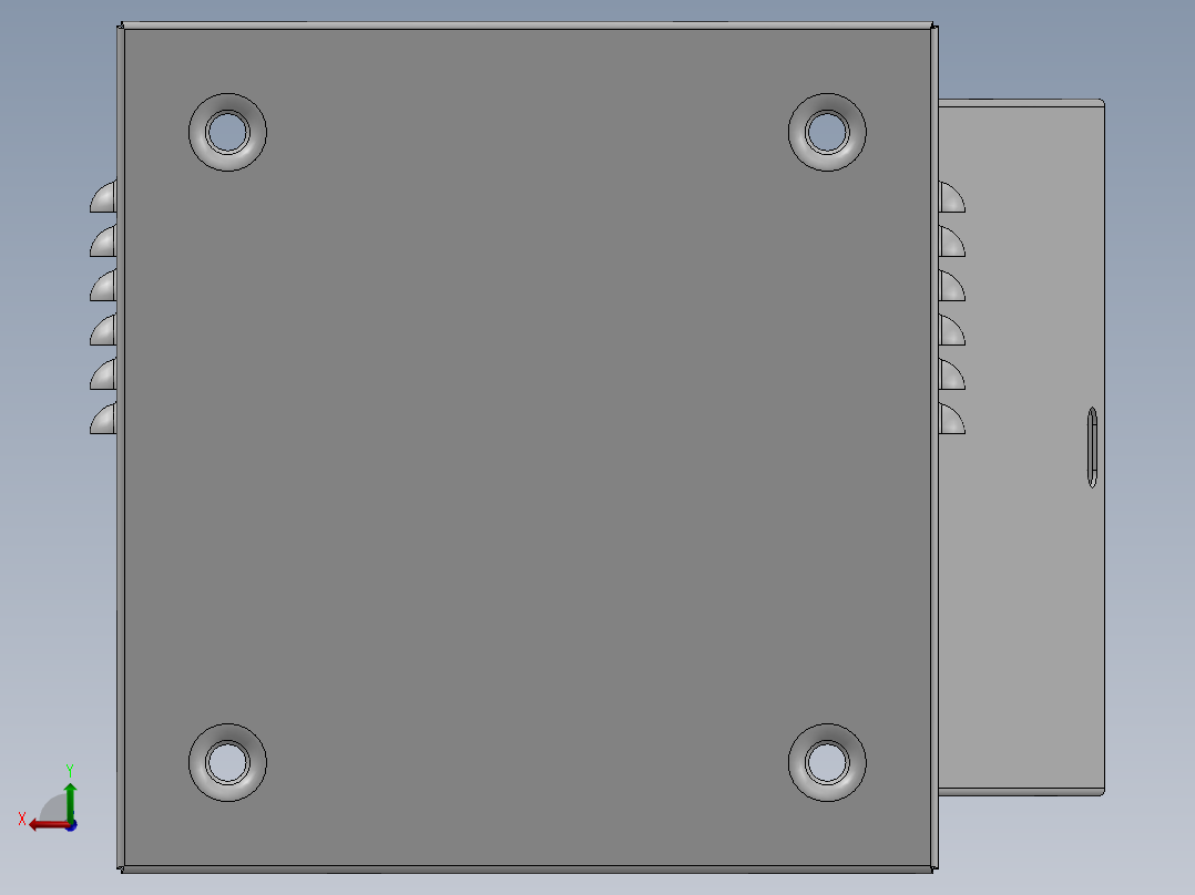 电气外壳后视图