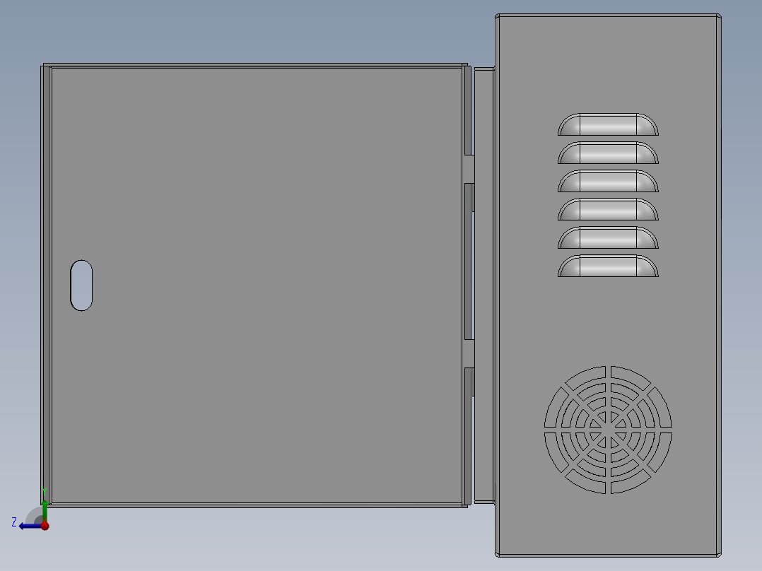 电气外壳右视图