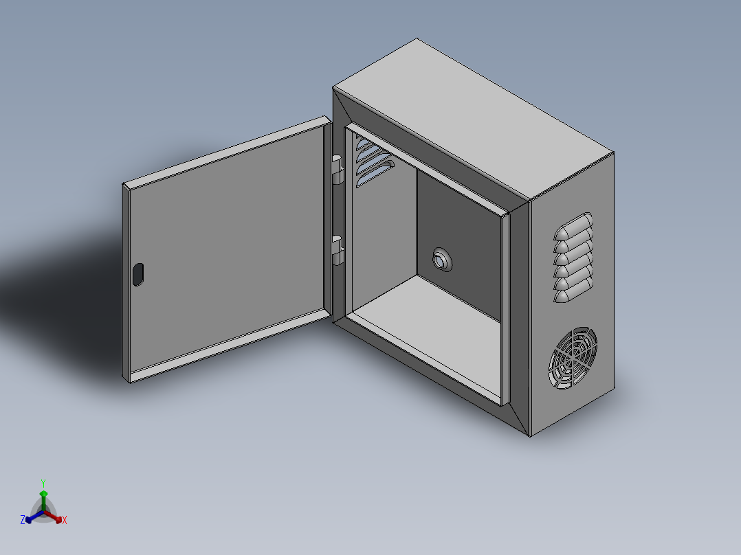 电气外壳正等轴测图