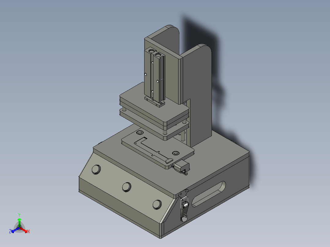探针机构和电子元件检测装置正等轴测图