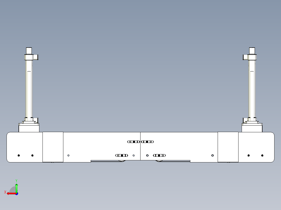 非标皮带输送线设计后视图