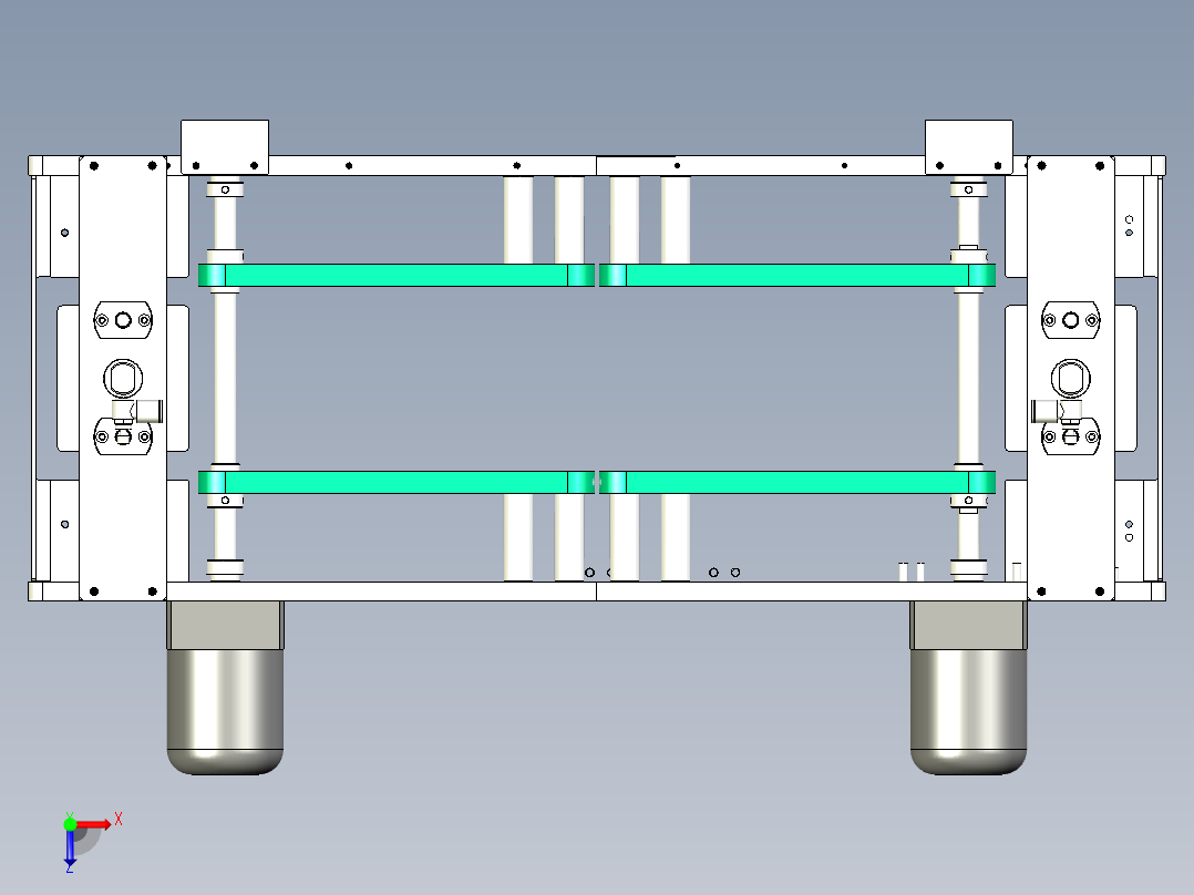 非标皮带输送线设计俯视图