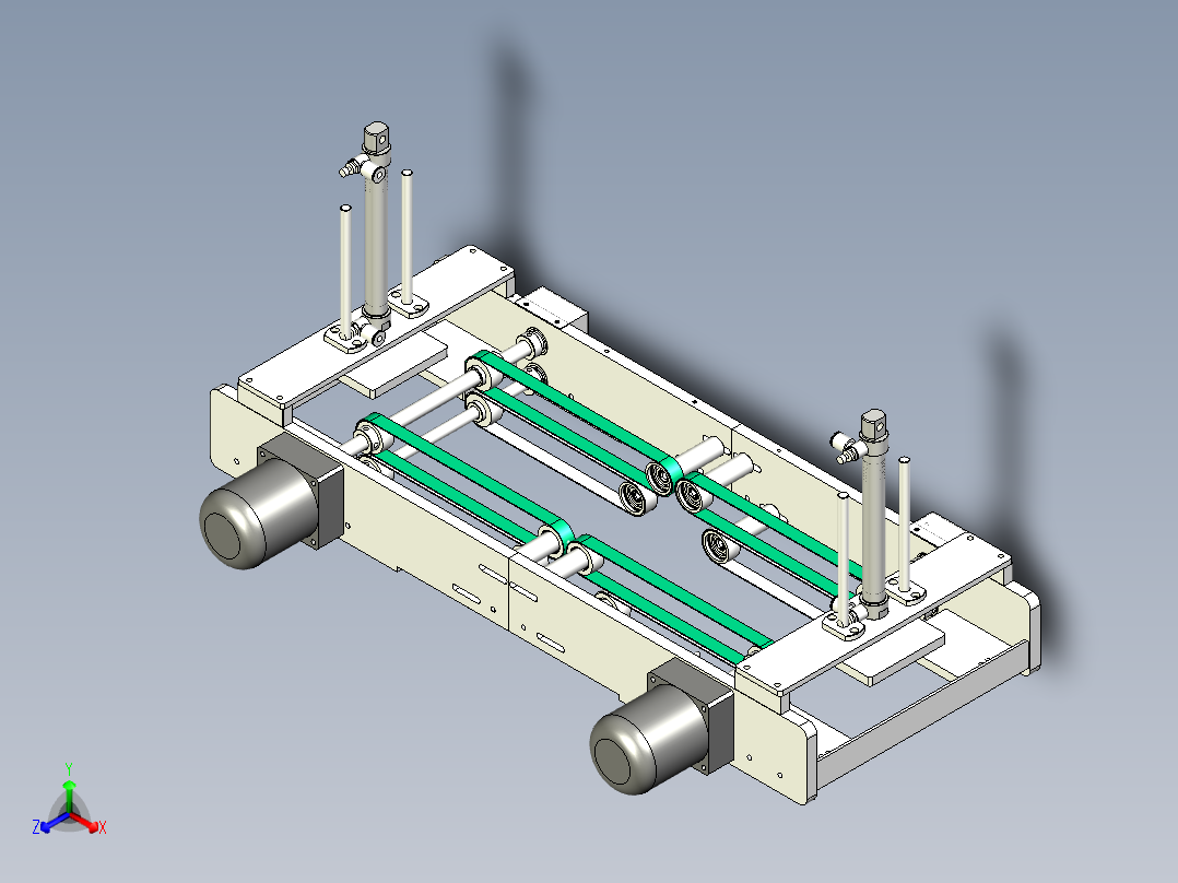 非标皮带输送线设计正等轴测图