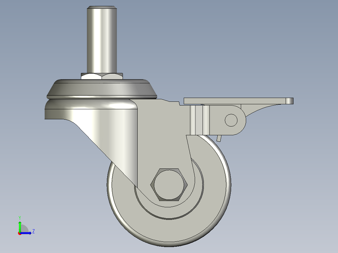 脚轮CKM02-D50-PA怡合达左视图