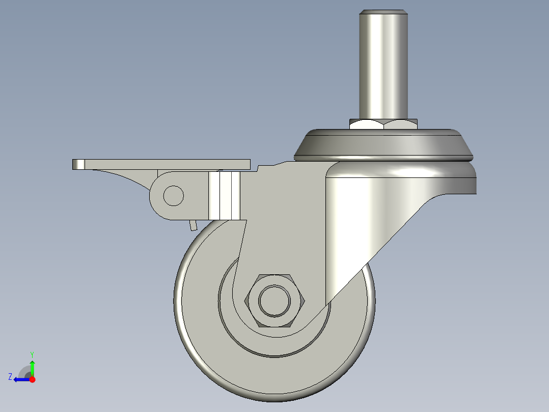 脚轮CKM02-D50-PA怡合达右视图