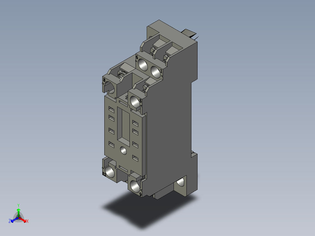 RXZE1M2C继电器底座主视图