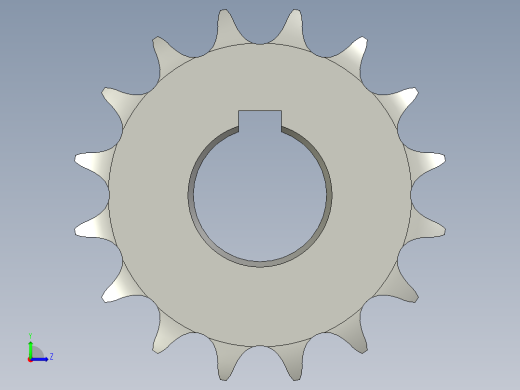 平移主轴链轮08B16齿左视缩略图