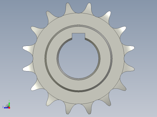 平移主轴链轮08B16齿右视缩略图