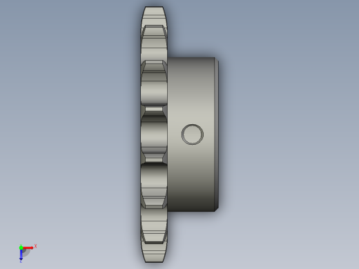 平移主轴链轮08B16齿俯视缩略图
