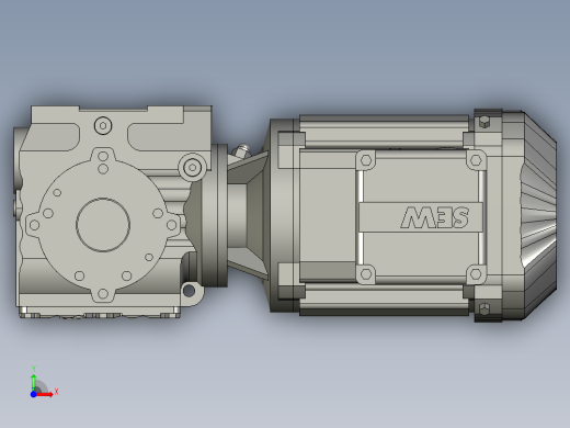 SA47DRN90S4-M5-180减速电机前视缩略图