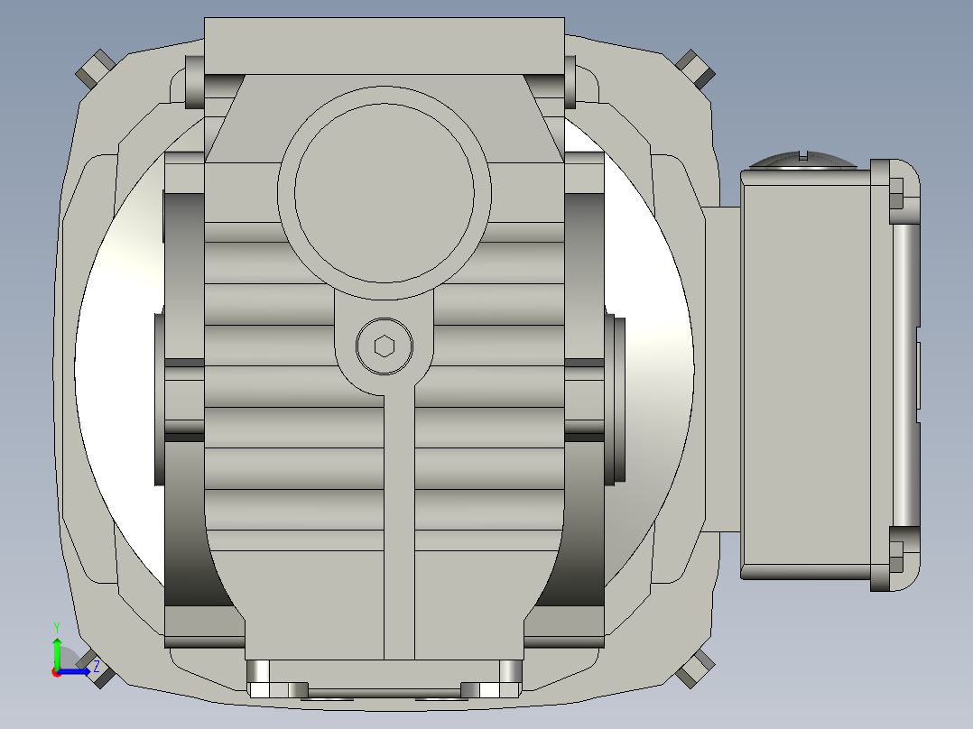 SA47DRN90S4-M5-180减速电机左视图