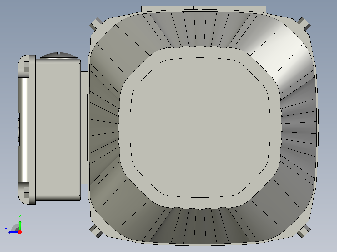 SA47DRN90S4-M5-180减速电机右视图