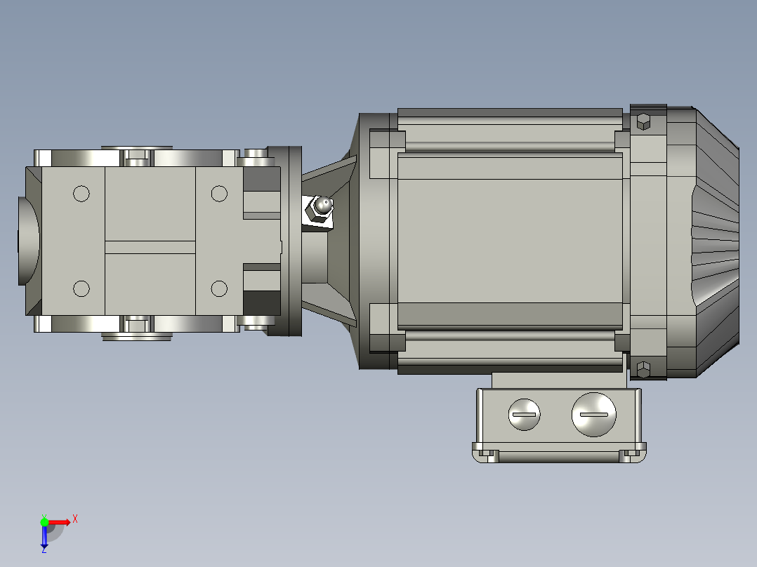 SA47DRN90S4-M5-180减速电机俯视图