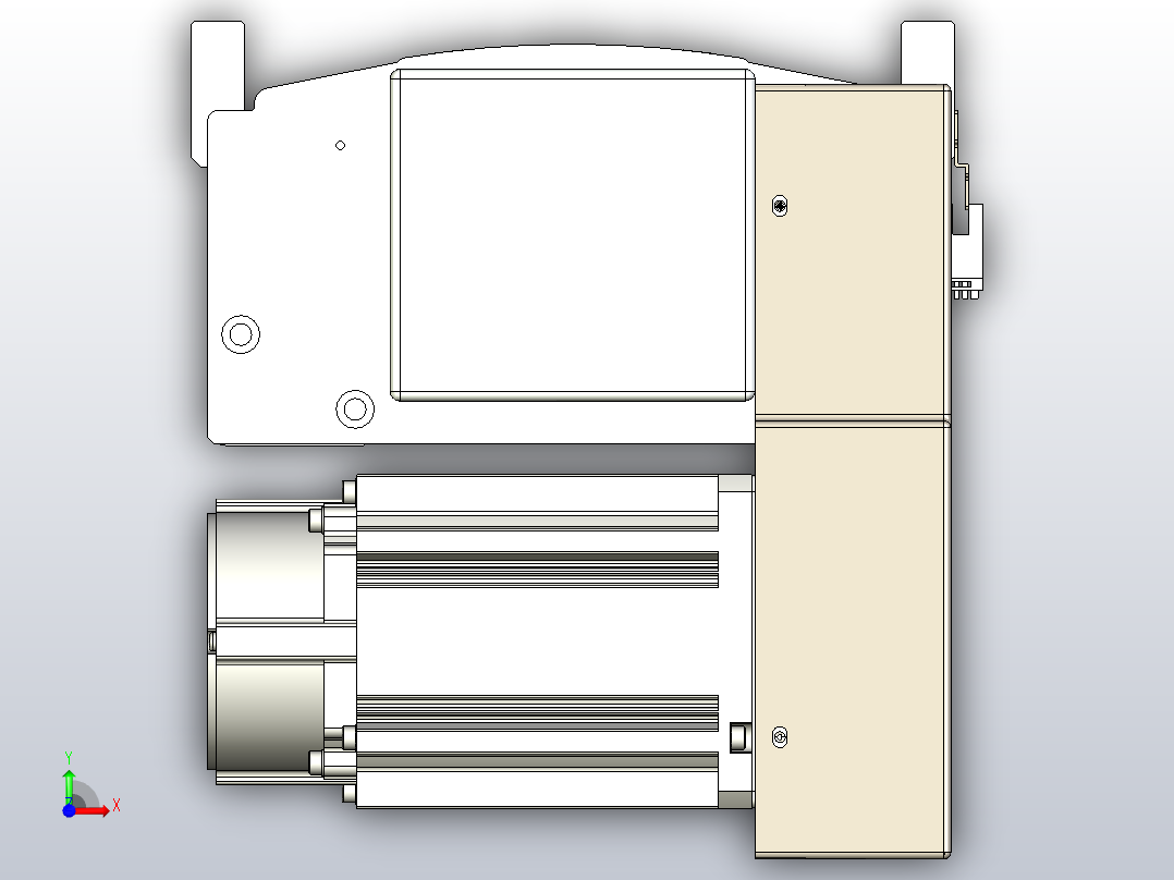 皮带直线轴半封闭可选导轨TPA-HNB-220D-176-L2850-RP-Y-P1K-N3前视图