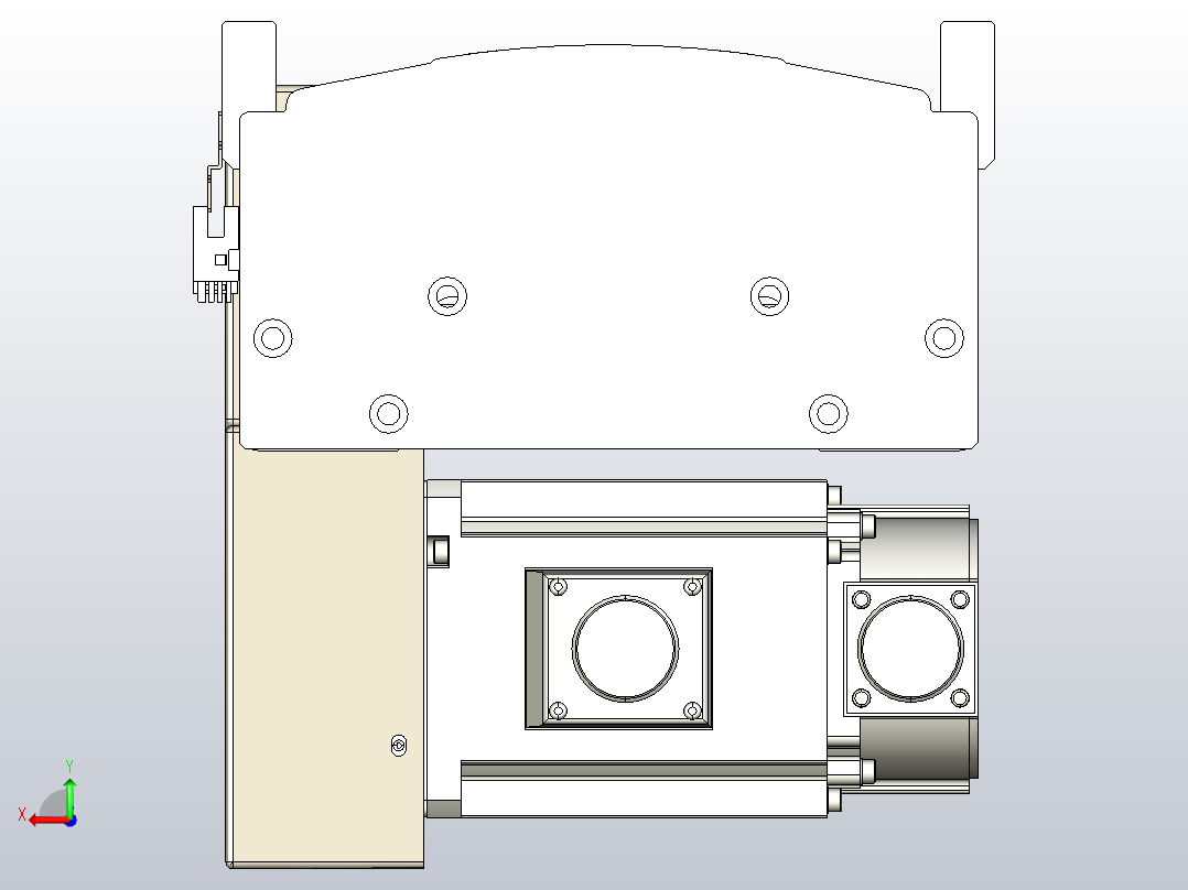 皮带直线轴半封闭可选导轨TPA-HNB-220D-176-L2850-RP-Y-P1K-N3后视图