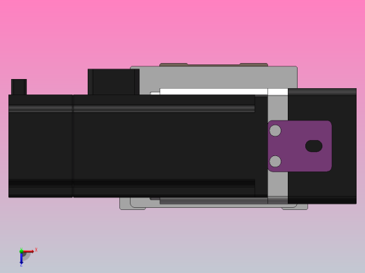 DMB65-RBCM同步带模组直线滑台（电机右后折）[DMB45-L66S300-DT100-C2D-RBCM]俯视缩略图