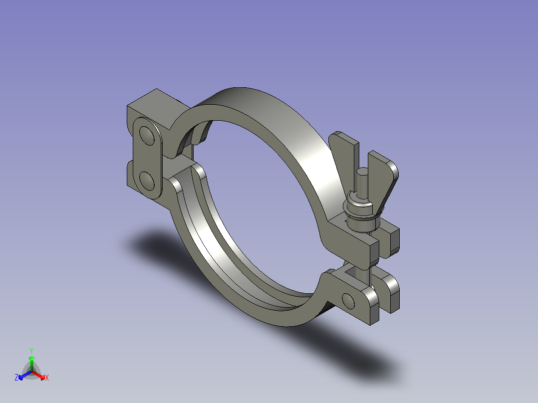 冲压卡箍119正等轴测图
