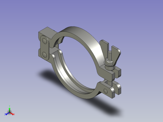 冲压卡箍119正等轴测缩略图