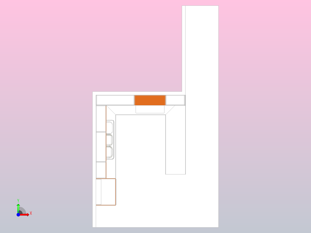 小屋厨房3前视图