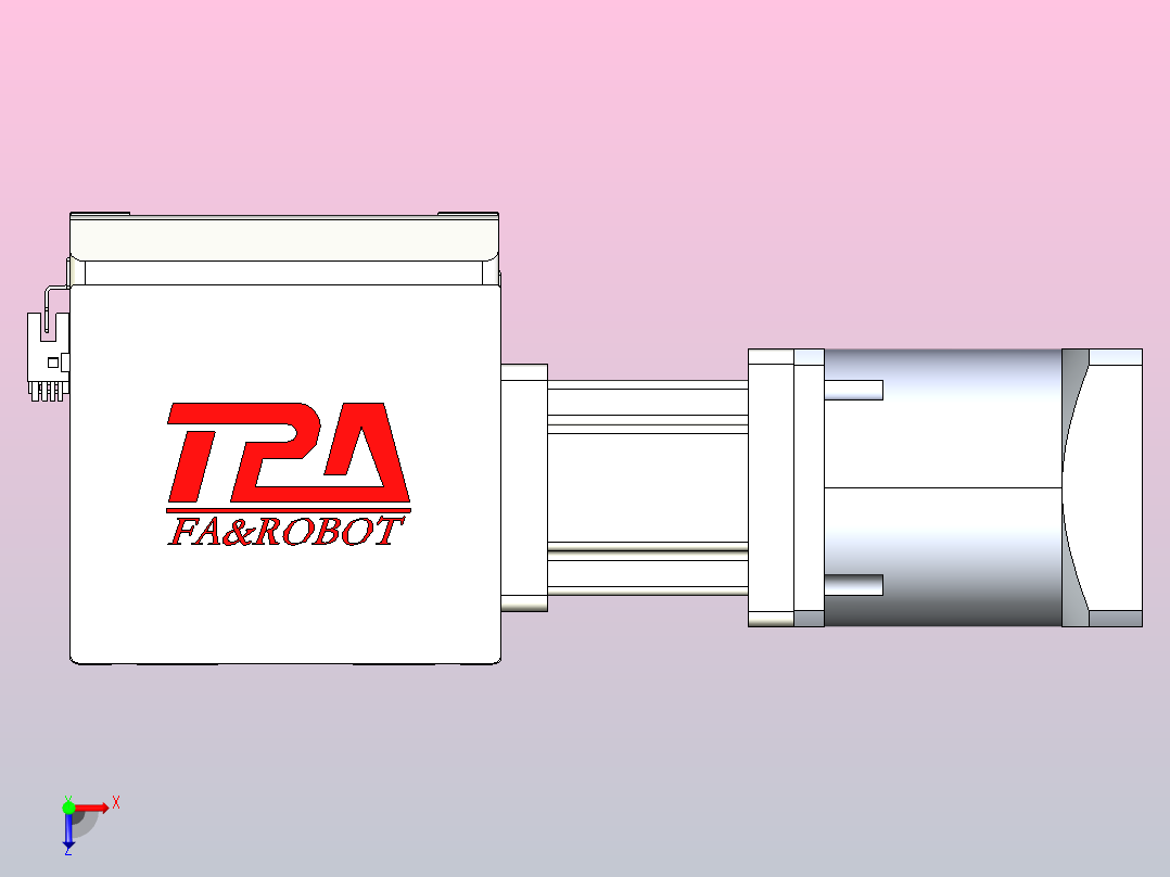 伺服电机集成皮带传动直线执行器TPA-OCB-140-256-L4550-DR-J90-N3俯视图