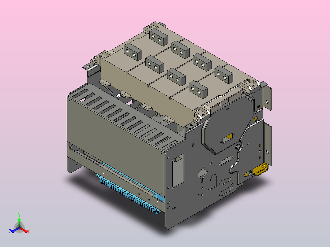NA1-2000X-2000 4P抽屉万能式断路器三维模型202202正等轴测图
